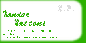 nandor mattoni business card
